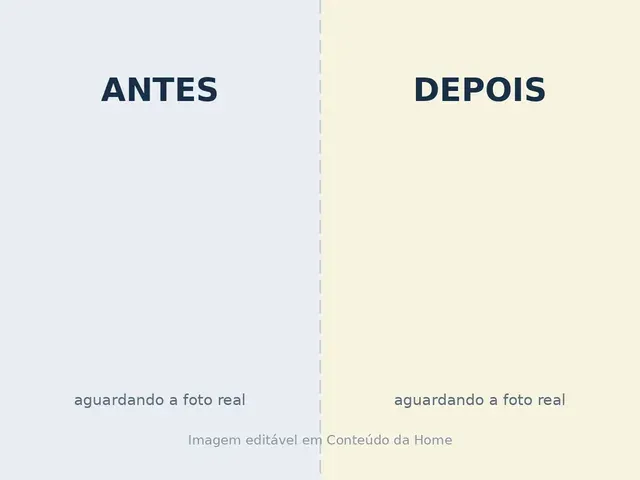 Antes e depois do conserto de cadeira